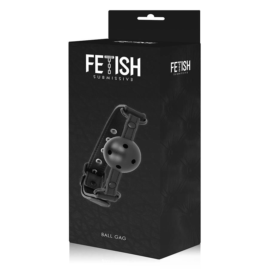 FETISH SUBMISSIVE Atmungsaktiver Knebel – aus veganem Leder
