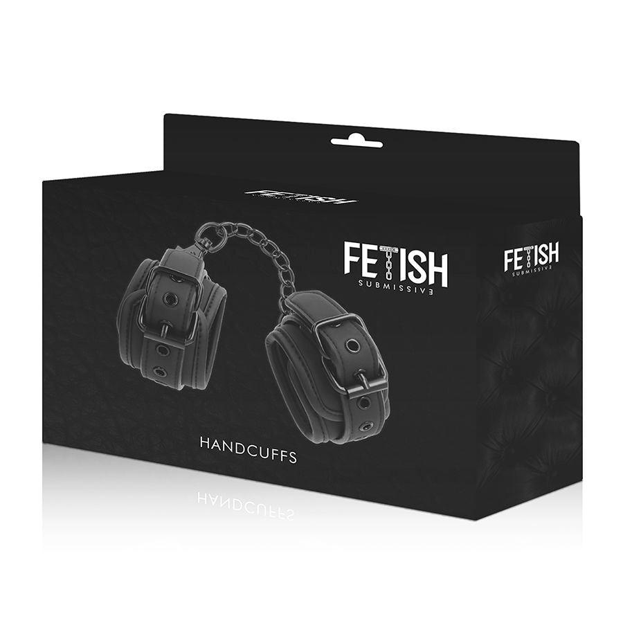 FETISH SUBMISSIVE – Manette in pelle vegana con fodera in noprene