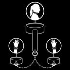 FETISH SUBMISSIVE Halsband & Handschellen-Set – mit Metallgliederkette, Neopren-Futter
