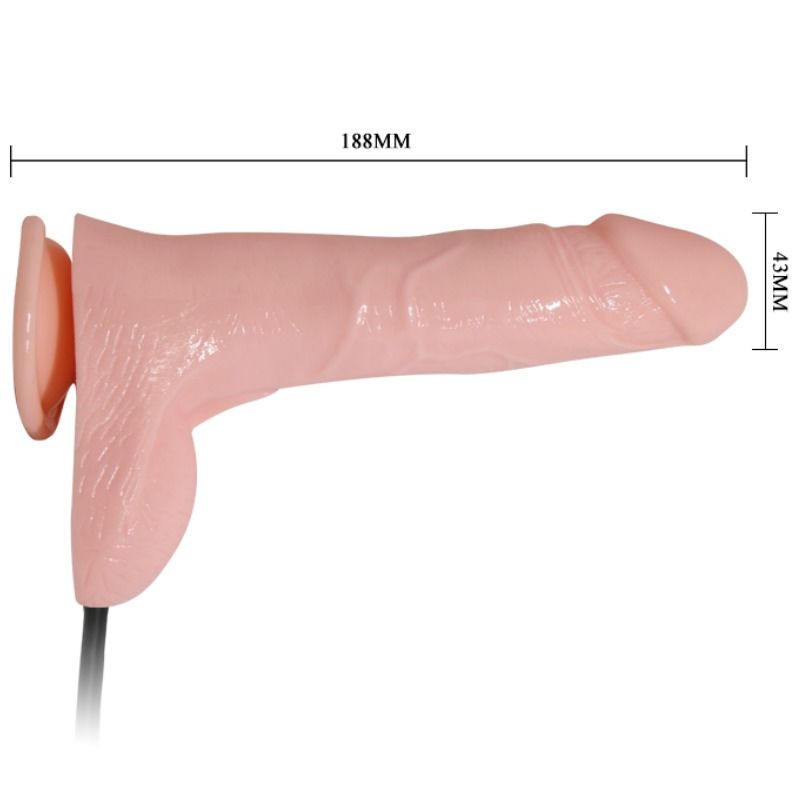 BAILE – Realistischer vibrierender und aufblasbarer Dildo, 18.8 cm