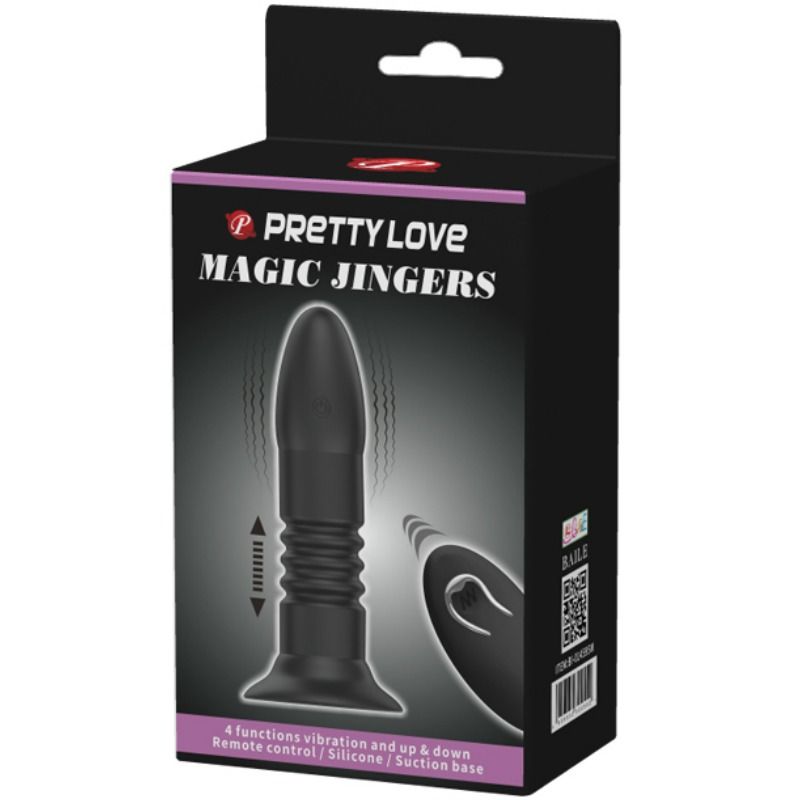 PRETTY LOVE Magic Finger Plug – Analplug mit Auf-und-Ab und Vibration