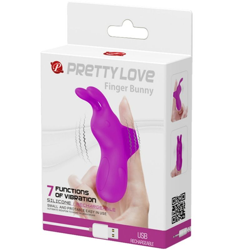 PRETTY LOVE Smart Fingervibrator mit Kaninchen – wiederaufladbar