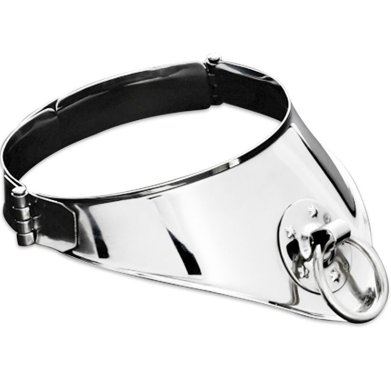 METAL HARD – Halsband mit Ring und Vorhängeschloss, 12,5 cm