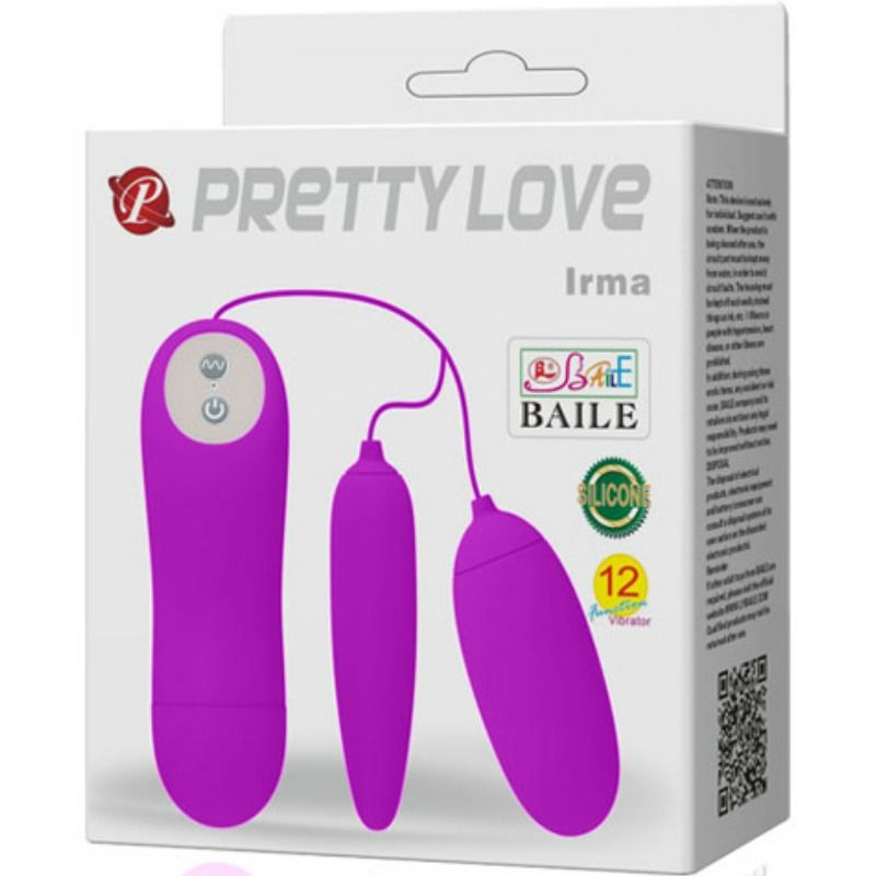 PRETTY LOVE Irma – Double oeuf vibrant