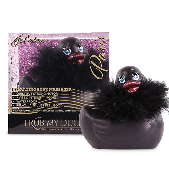 BIG TEASE TOYS I Rub My Duckie 2.0 Paris – Vibrierende Badeente in Schwarz