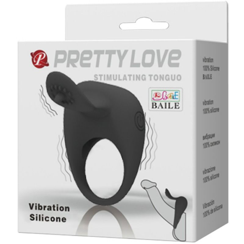 PRETTY LOVE Vibrierring mit Zunge – für Paare