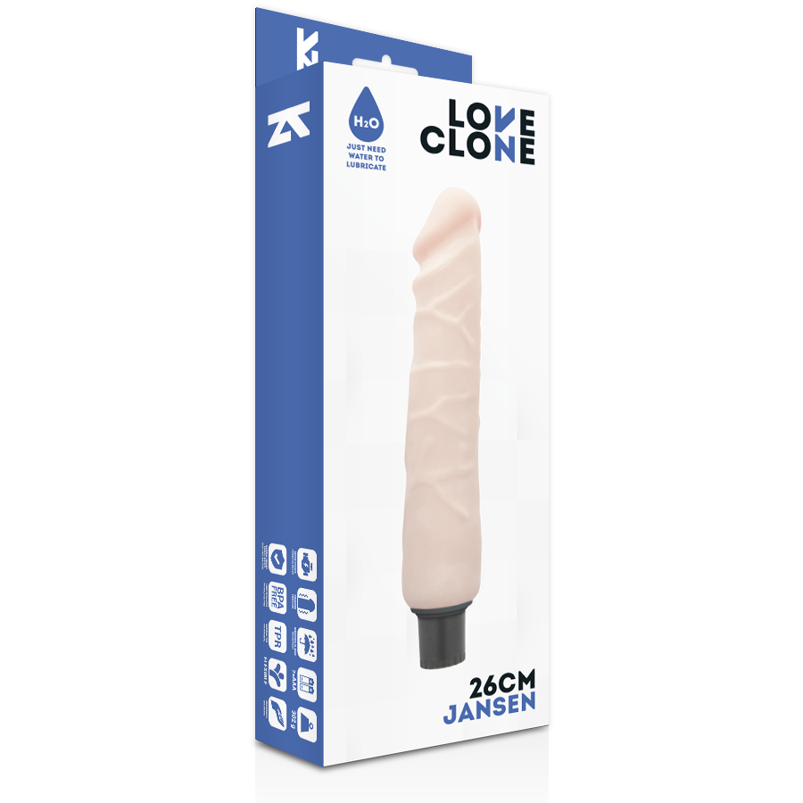 LOVECLONE Jansen – Selbstschmierender Vibrator, 26 x 4,2 cm