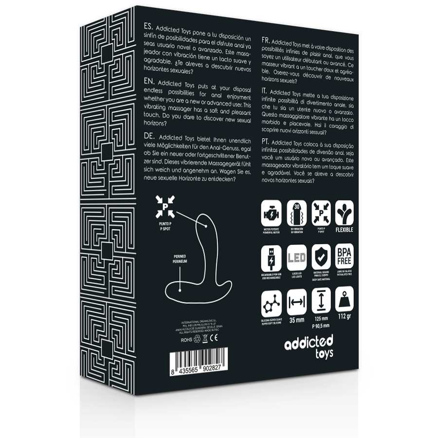 ADDICTED TOYS – Massaggiatore anale vibrazione nera