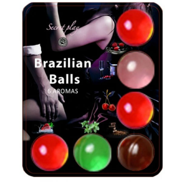SECRETPLAY Brazilian Balls – Wärmende Gleitgel-Kugeln, 6 Stück