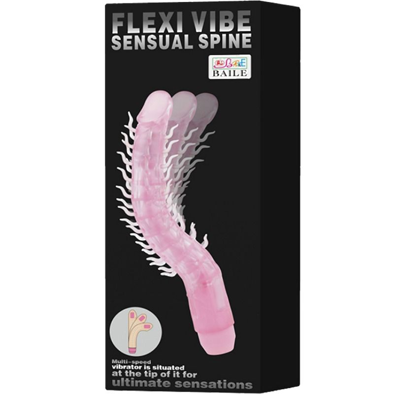 BAILE Flexi Vibe Sensual Spine – Bendable vibrating dildo lilac 23.5 cm