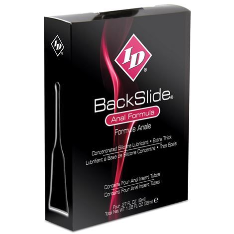 ID Backslide – Anal-Gleitgel auf Silikonbasis, 4x8 ml