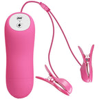 BAILE – Vibrierende Brustwarzenklammern mit Elektroschock, fuchsia