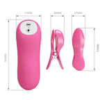 BAILE – Vibrierende Brustwarzenklammern mit Elektroschock, fuchsia
