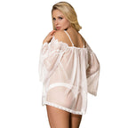 SUBBLIME – Babydoll con maniche svasate, bianco, taglia S/M