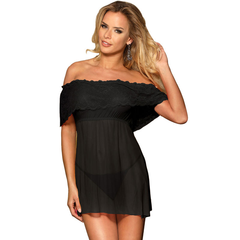 SUBBLIME – DRESSES SHORT DRESS + THONG BLACK