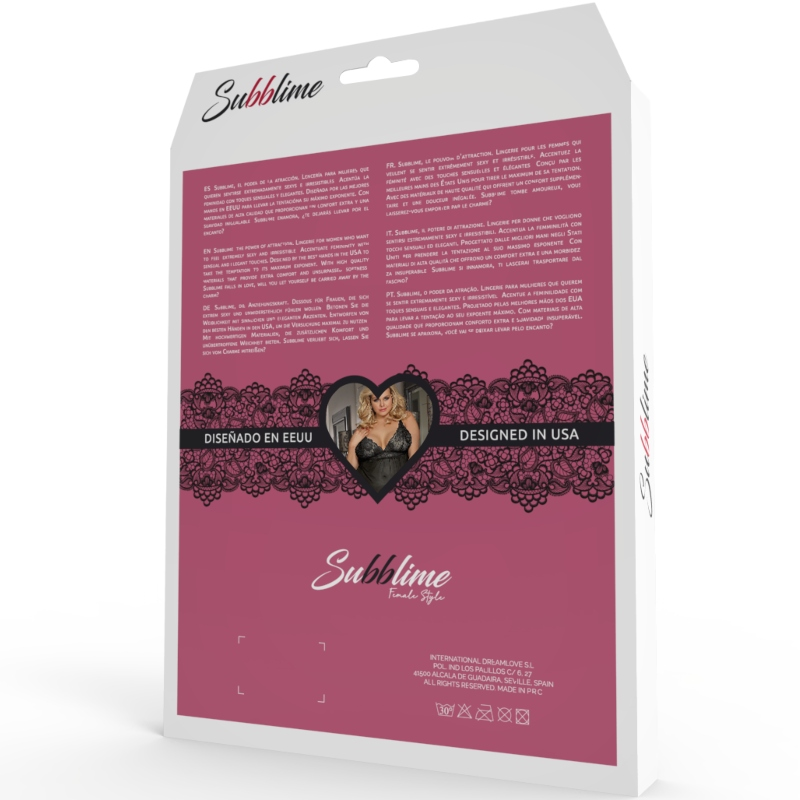 SUBBLIME Queen Plus – Fetish teddy manica corta