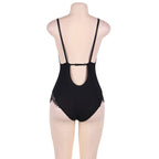 SUBBLIME Queen Plus – Teddy mit transparenten und schwarzen Fransen