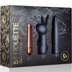 ROCKS-OFF Silhouette Dark Desire – Kaninchen-Vibrator-Set mit Etui