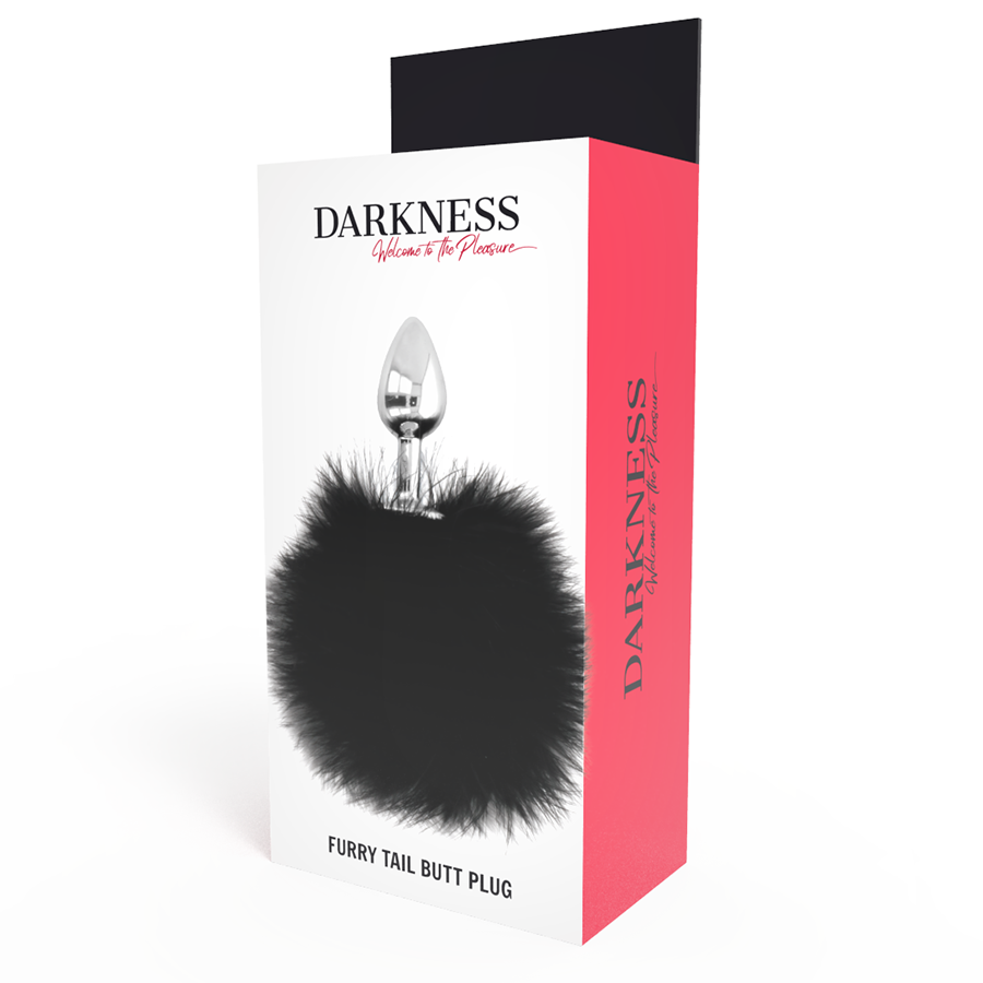 DARKNESS – Analplug mit Fuchsschwanz, Schwarz, 7 cm