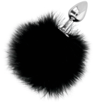 DARKNESS – Analplug mit Fuchsschwanz, Schwarz, 7 cm