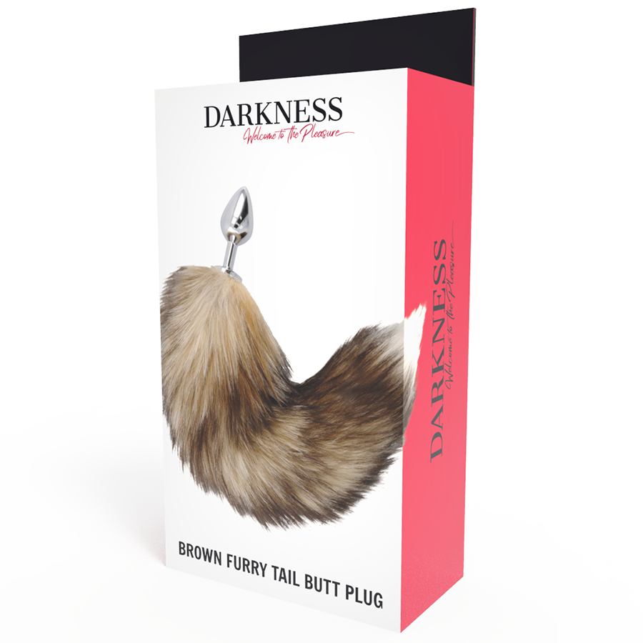 DARKNESS – Analplug mit Fuchsschwanz, Silber, 8 cm