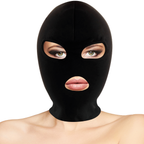 DARKNESS Submission-Maske – mit Mund- und Augenöffnung, Schwarz