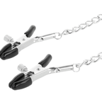 DARKNESS Halsband mit Nippelklammern – Schwarz, Einheitsgrösse