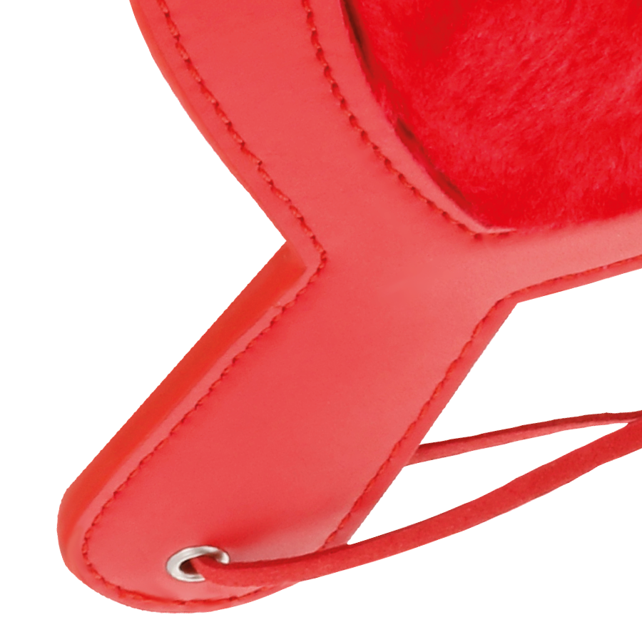 DARKNESS Fetish Love Paddel – Velours, Rot, 19 x 15 cm