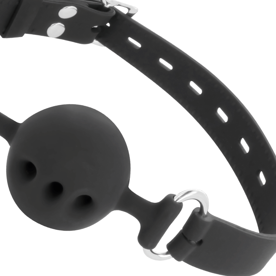 DARKNESS – Black breathable silicone gag
