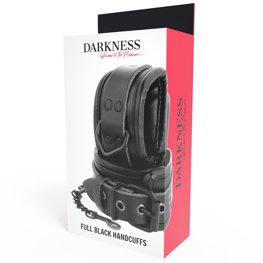 DARKNESS – Menottes réglables en cuir noir