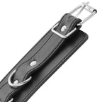 DARKNESS – Black adjustable leather ankle handcuffs