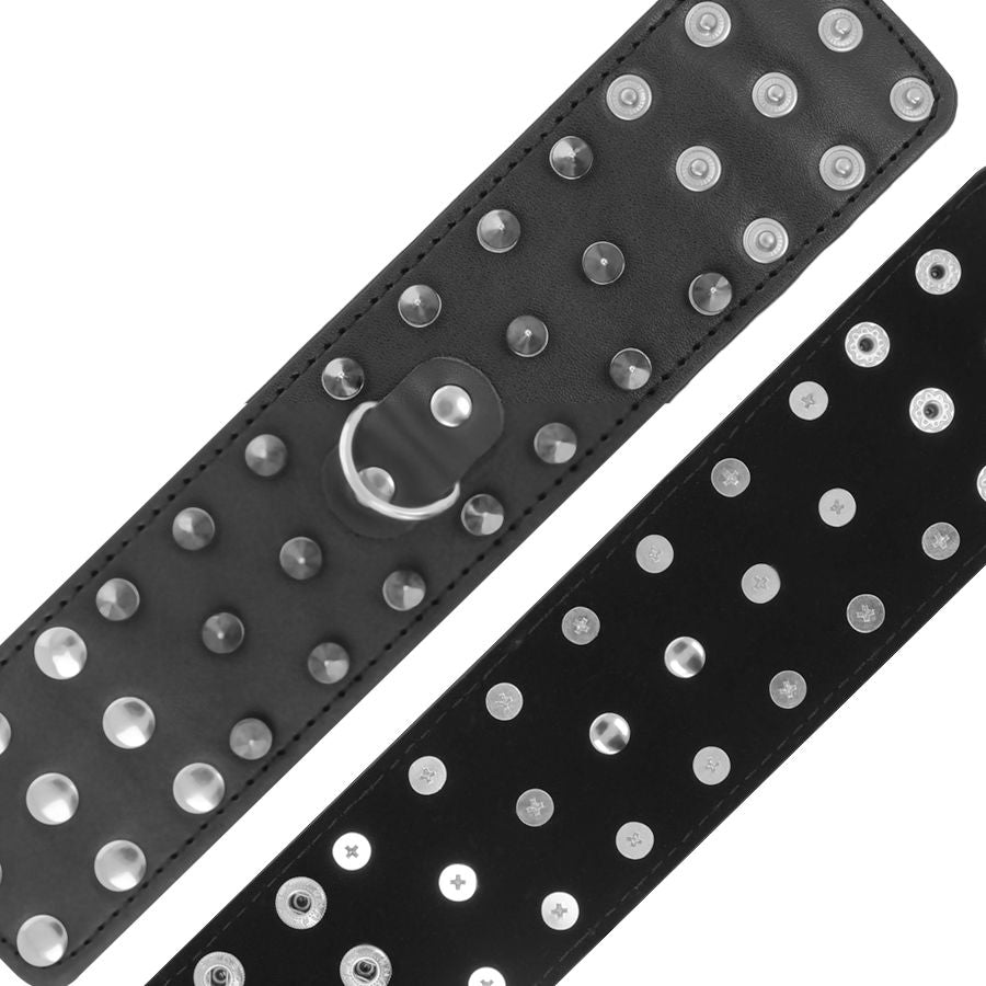 DARKNESS Skulls and Bones – Black spiked handcuffs
