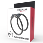 DARKNESS – DOUBLE FLEXIBLE PENIS RING