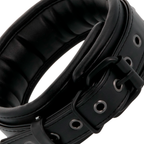 DARKNESS – MENOTTES ET COLLIER EN CUIR NOIR