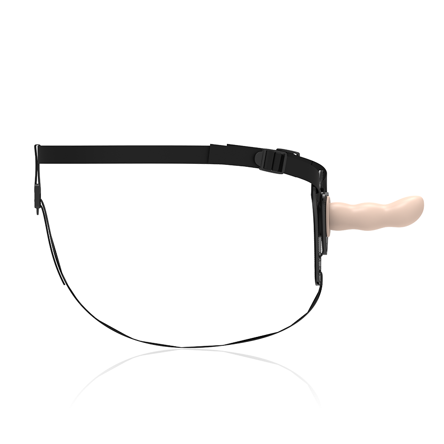 FETISH SUBMISSIVE HARNESS – Flesh silicone g-spot 12.5 cm