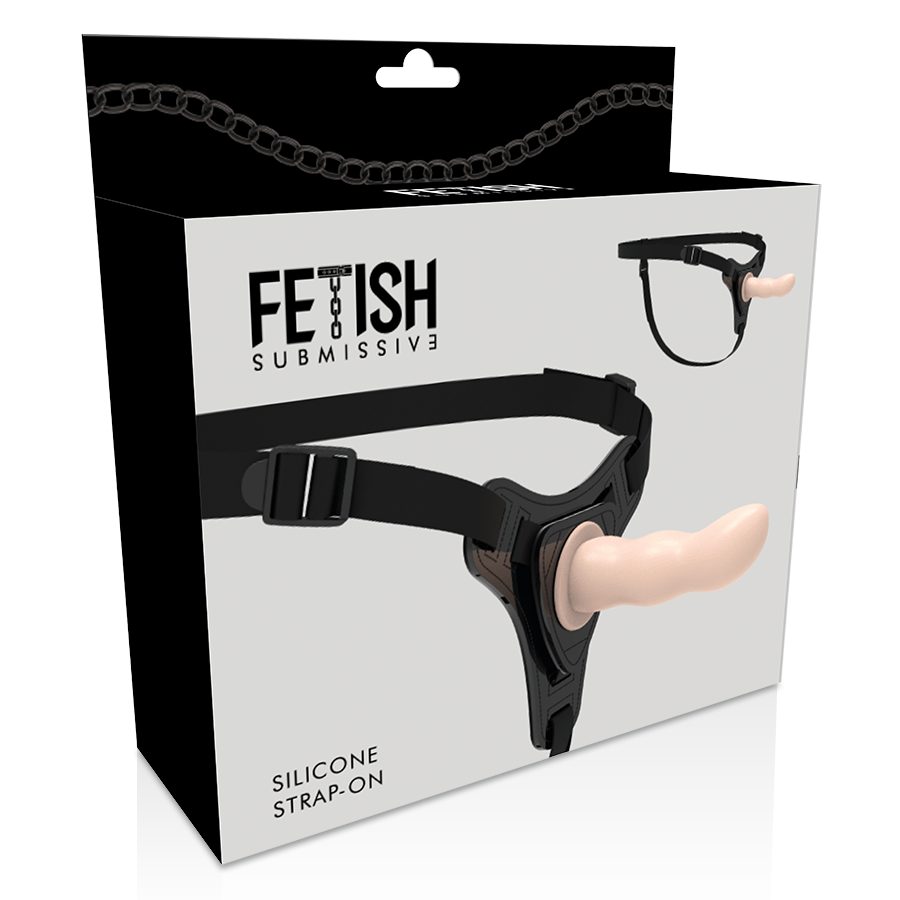 FETISH SUBMISSIVE HARNESS – Flesh silicone g-spot 12.5 cm
