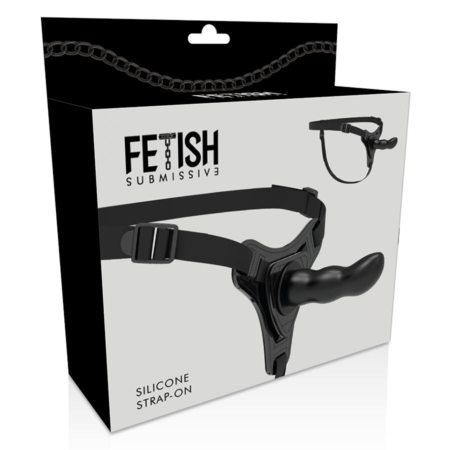FETISH SUBMISSIVE HARNESS – Silicone noir point g 16 cm
