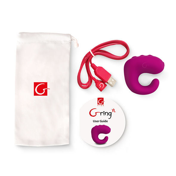 G-VIBE Gring XL – Vibrierender Fingerring, Himbeere