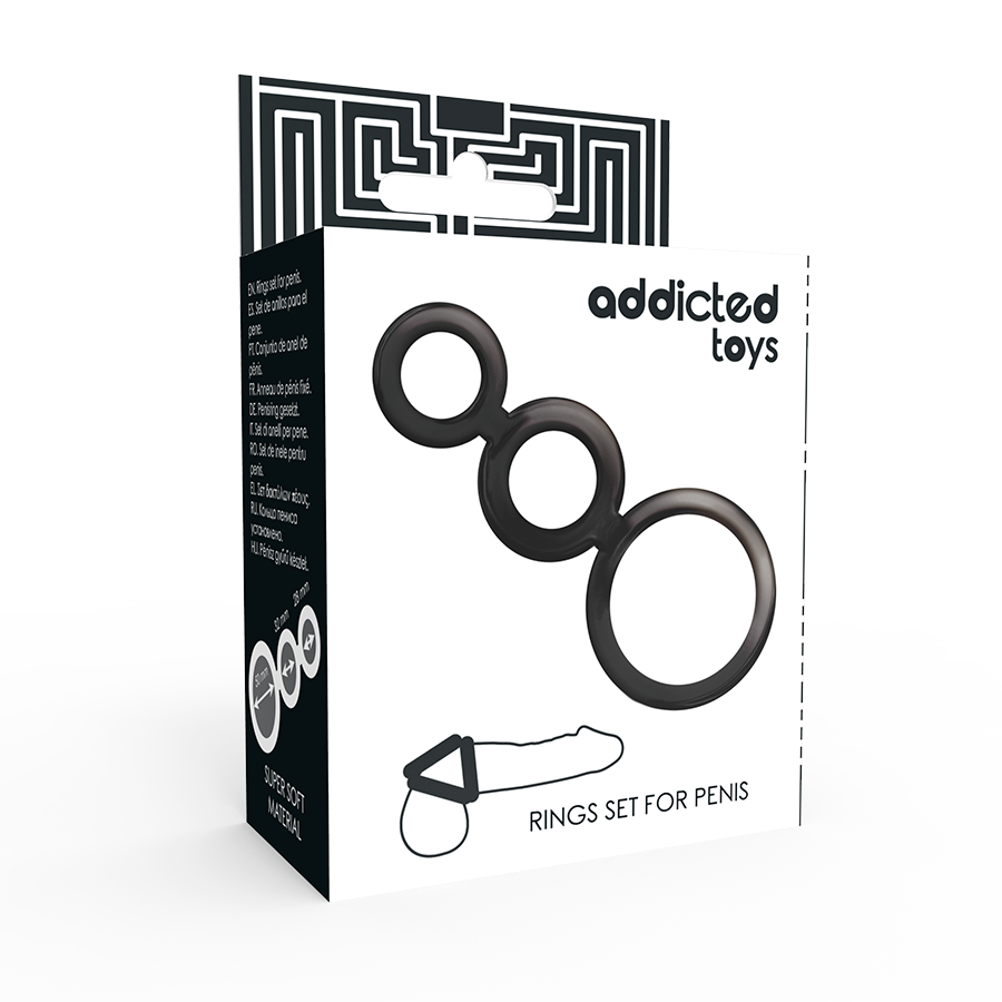 ADDICTED TOYS – Rings set for Penis – smoked