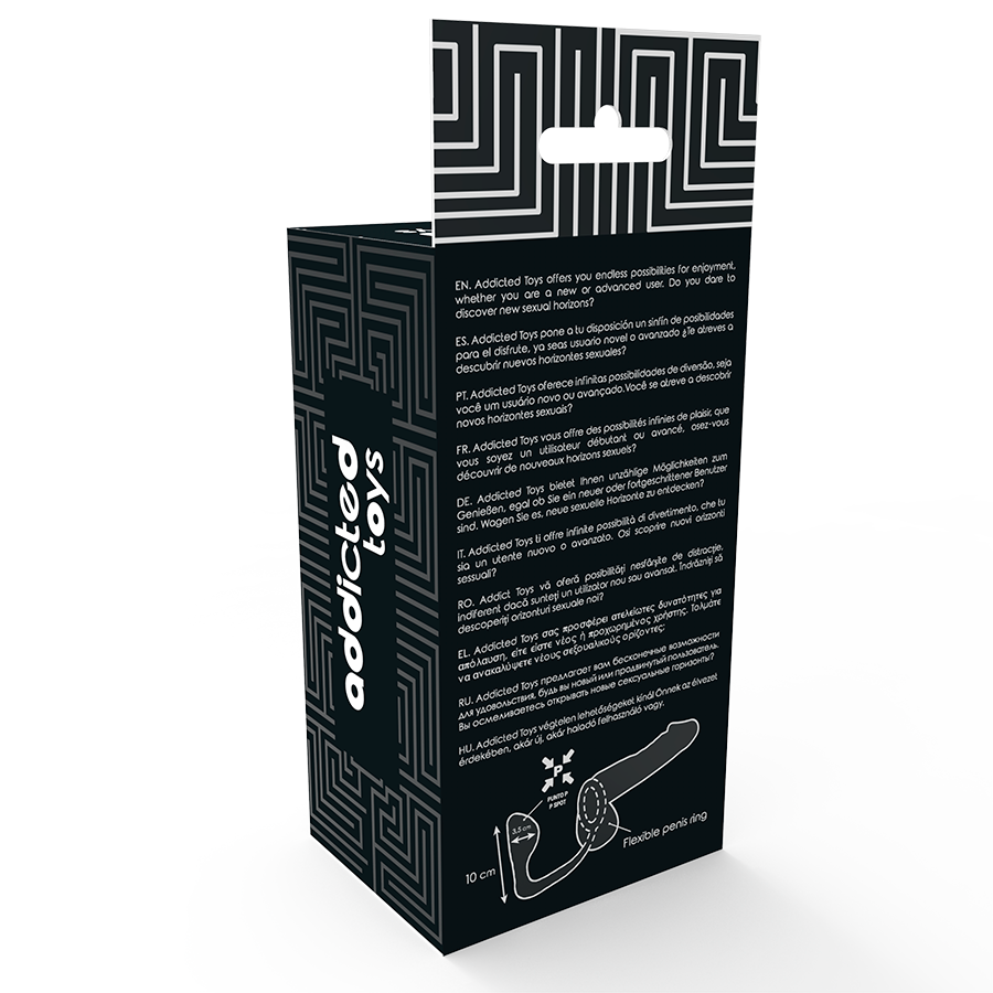 ADDICTED TOYS – Plug anale con anello pene nero