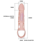 BAILE – Penisverlängerungshülle mit Vibration und Hodengurt, 13,5 cm