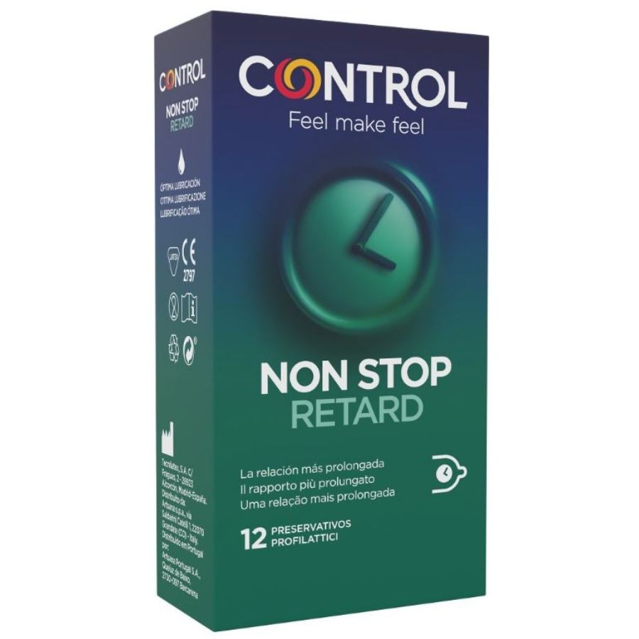 CONTROL Non Stop Retard – Préservatifs retardants, 12 unités
