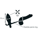 ADDICTED TOYS – Plug anale con doppio anello nero
