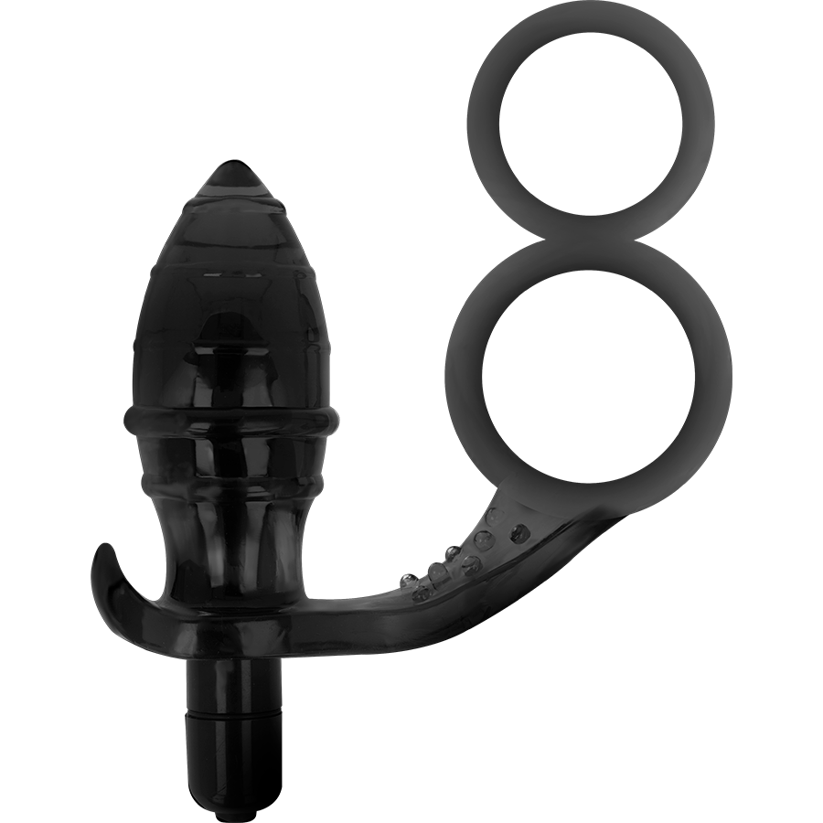 ADDICTED TOYS – Plug anale con doppio anello nero