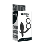 ADDICTED TOYS – Plug anale con doppio anello nero