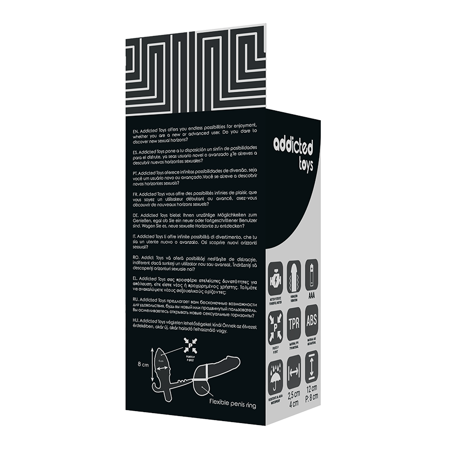 ADDICTED TOYS – Plug anale con doppio anello nero