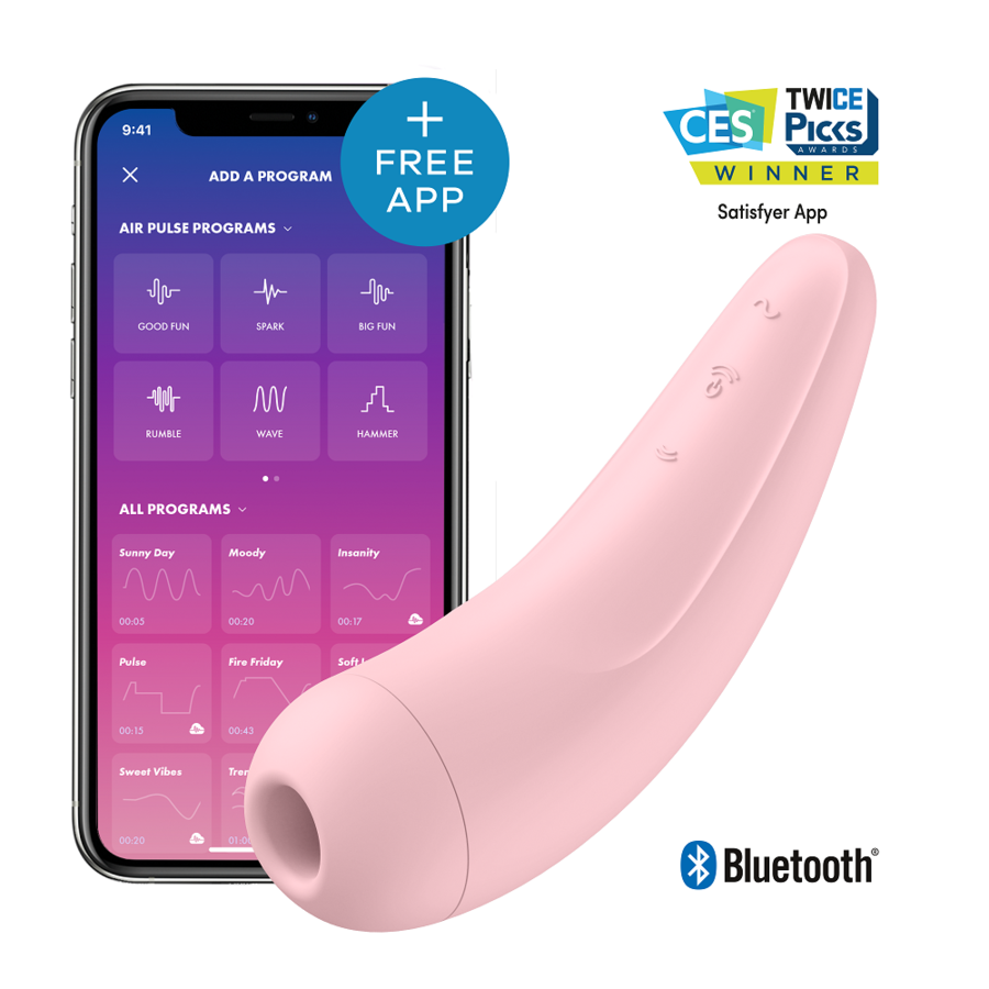 SATISFYER Curvy 2+ – Clitoral vibrator, pink