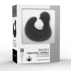 BLACK&SILVER – Duckymania rechargeable silicone stimulating duck thimble