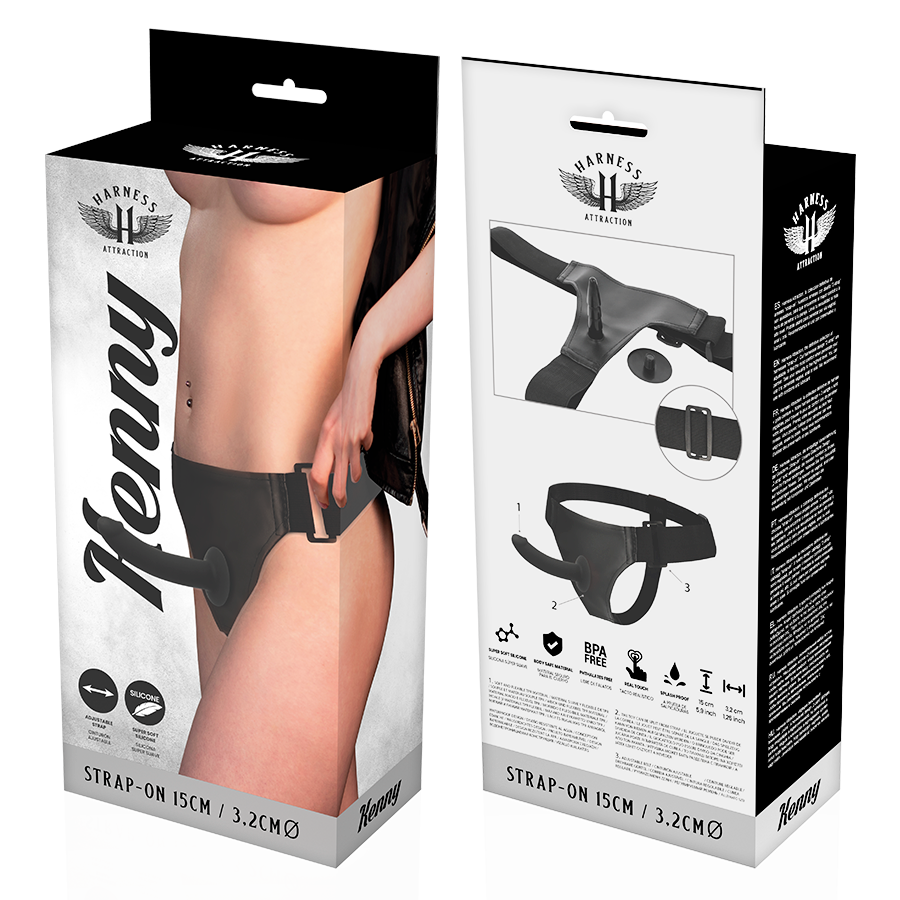 HARNESS ATTRACTION Kenny – Rnes silicone  15 cm -o- 3.2 cm