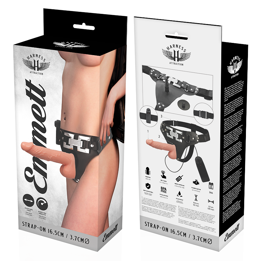 HARNESS ATTRACTION Emmett – Rnes  vibratore realistico 16.5 cm -o- 3.7 cm